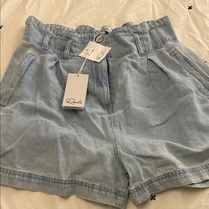 Rails Blue High Waist Summer Shorts